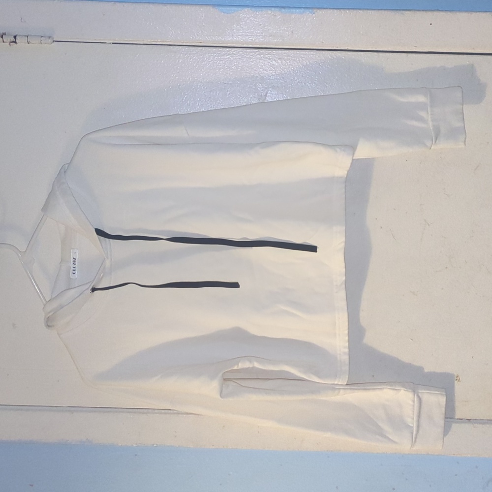 Gant White Crop Hoodie